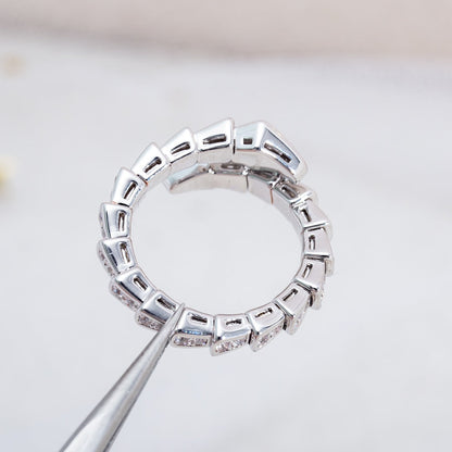 [Lumi Jewelry]SERPENTI RING SILVER DIAMOND PAVED 4MM