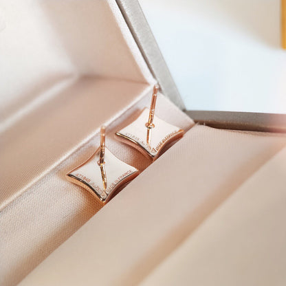 [Lumi Jewelry]STAR MOP PINK GOLD EARRINGS