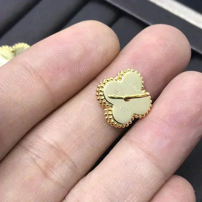 [Lumi Jewelry]CLOVER MINI 9.5MM LASER EARRINGS