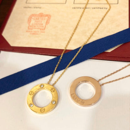 [Lumi Jewelry]LOVE NECKLACE 16MM 3 DIAMONDS