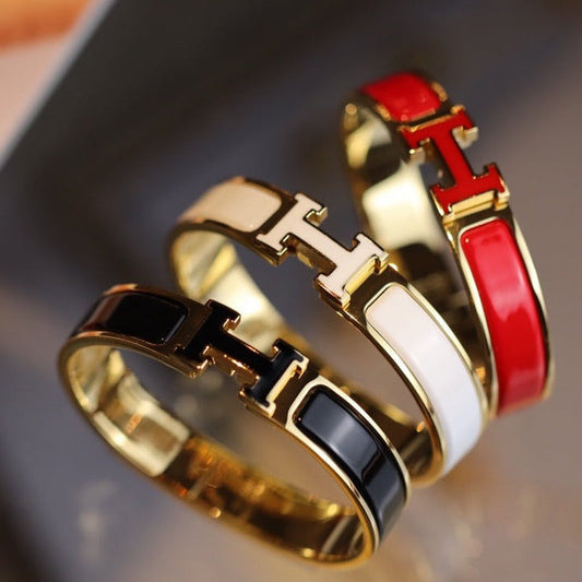 [Lumi Jewelry]H BRACELET 12MM GOLD