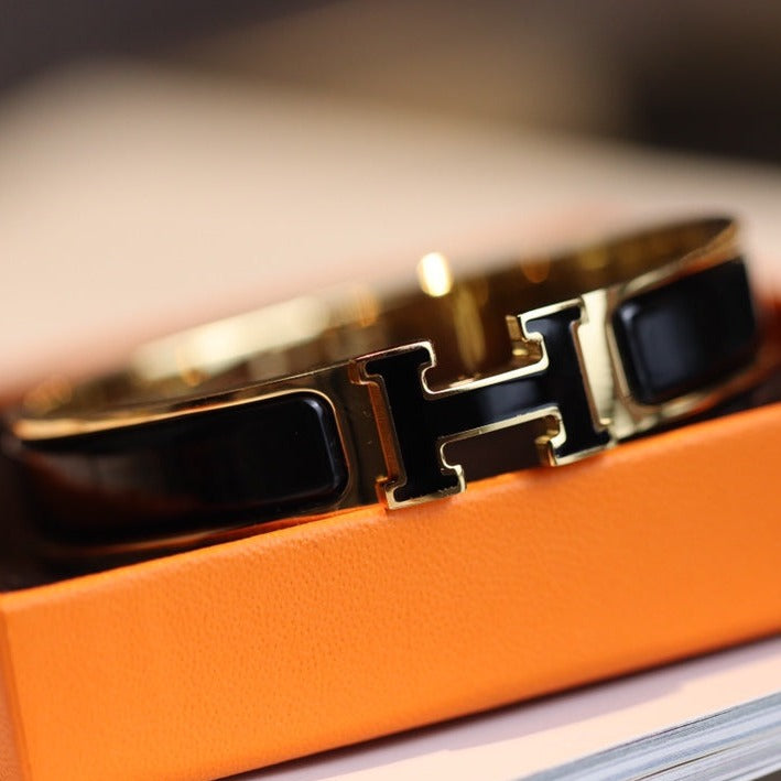 [Lumi Jewelry]H BRACELET 12MM GOLD