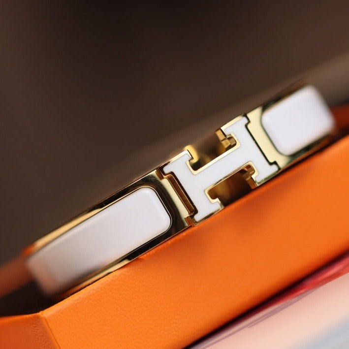[Lumi Jewelry]H BRACELET 12MM GOLD