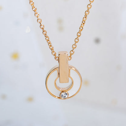 [Lumi Jewelry]GARI NECKLACE PINK GOLD MOP