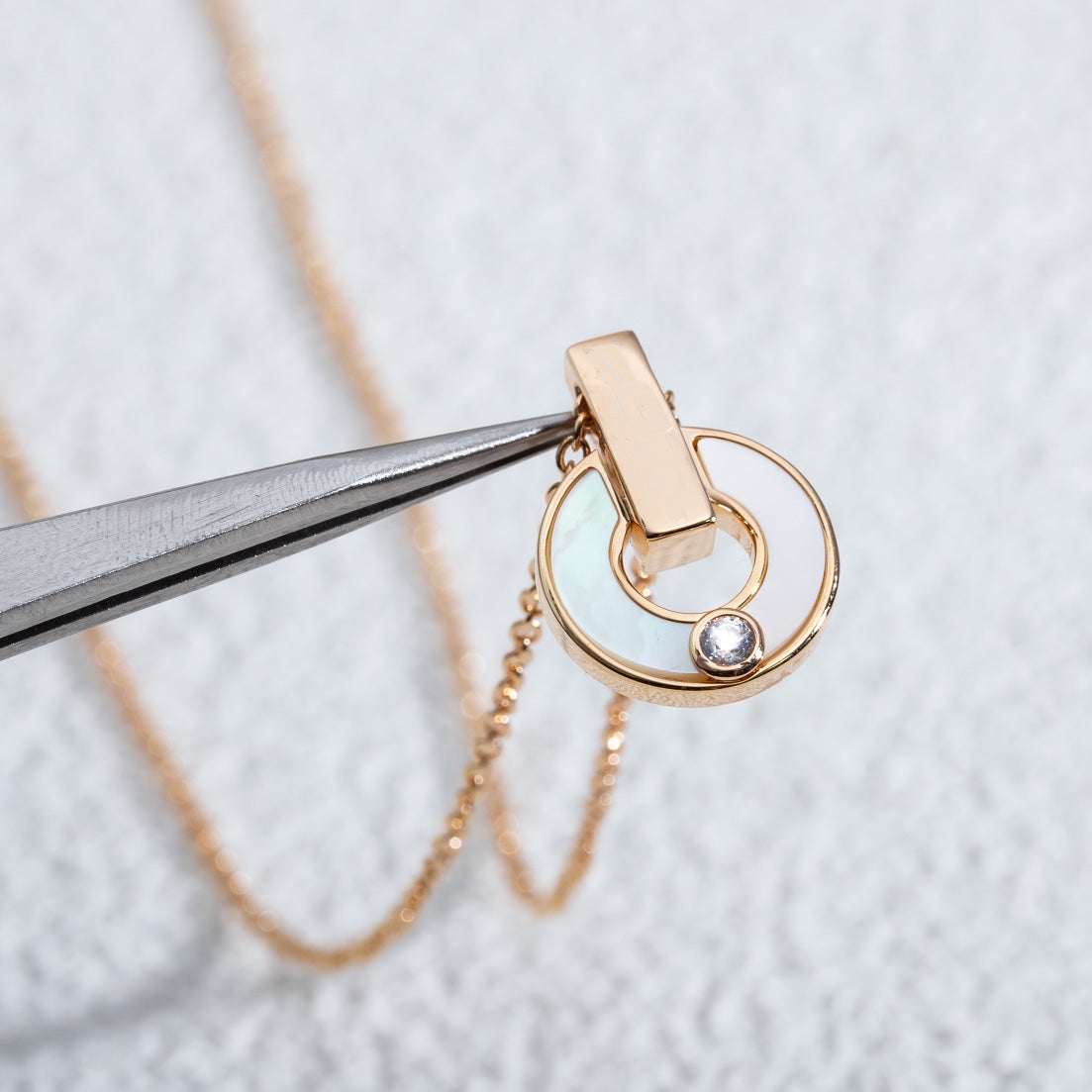 [Lumi Jewelry]GARI NECKLACE PINK GOLD MOP