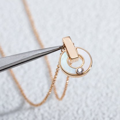 [Lumi Jewelry]GARI NECKLACE PINK GOLD MOP