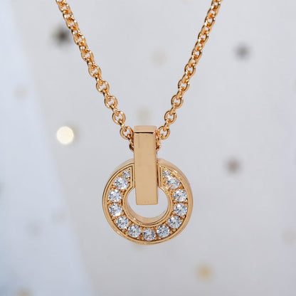 [Lumi Jewelry]GARI NECKLACE PINK GOLD DIAMOND