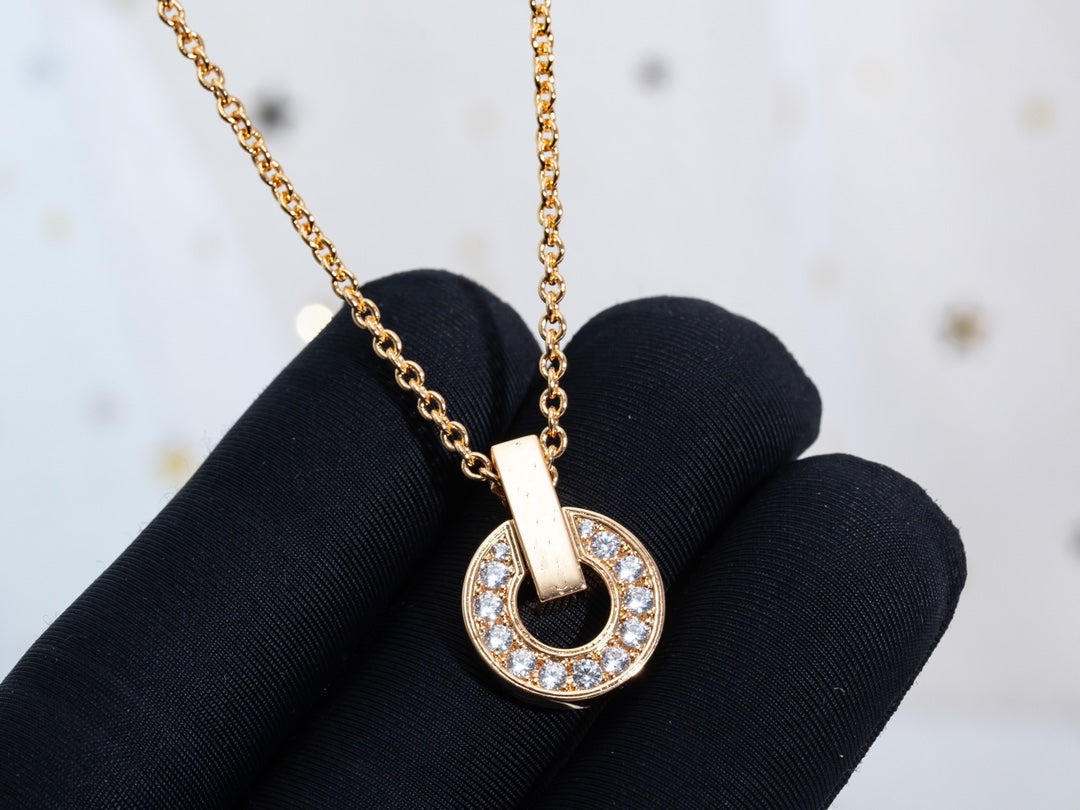 [Lumi Jewelry]GARI NECKLACE PINK GOLD DIAMOND