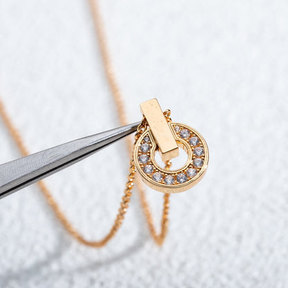 [Lumi Jewelry]GARI NECKLACE PINK GOLD DIAMOND