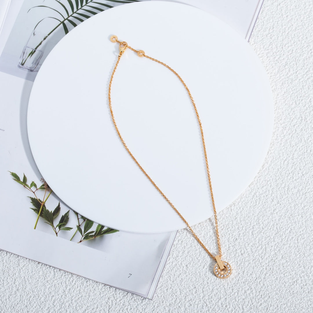 [Lumi Jewelry]GARI NECKLACE PINK GOLD DIAMOND