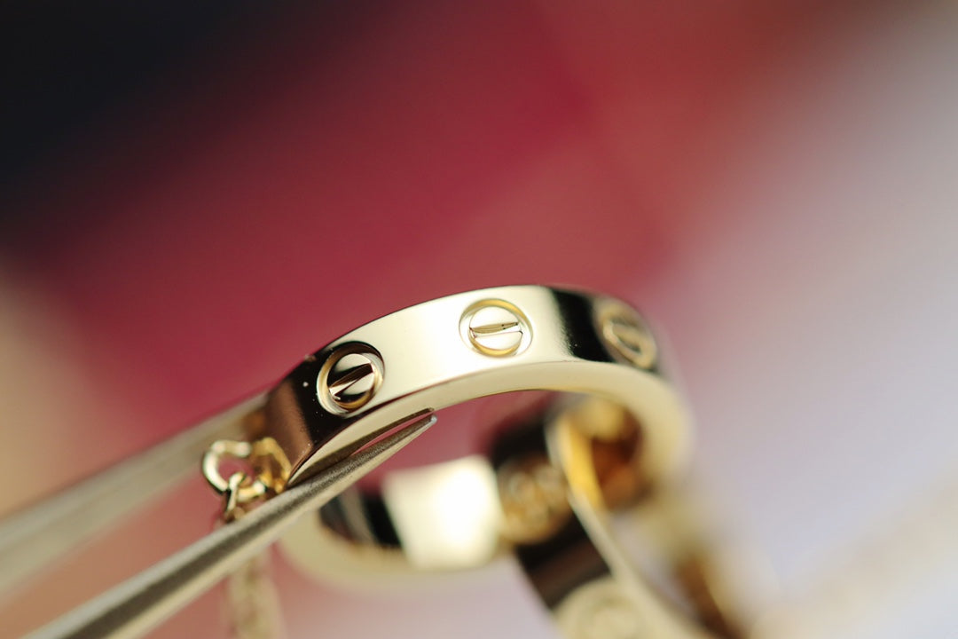 [Lumi Jewelry]LOVE NECKLACE DOUBLE RING GOLD