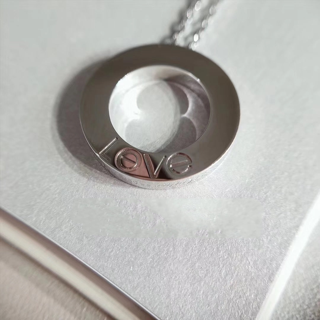 [Lumi Jewelry]LOVE NECKLACE ADJUSTABLE SILVER
