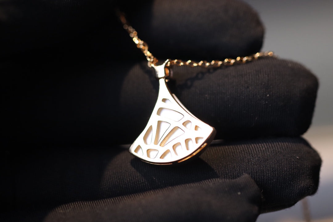 [Lumi Jewelry]DREAM NECKLACE WHITE MOP PINK GOLD 1 DIAMOND