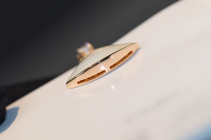 [Lumi Jewelry]DREAM NECKLACE WHITE MOP PINK GOLD 1 DIAMOND