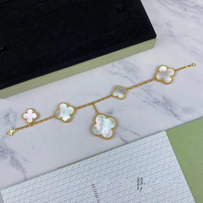 [Lumi Jewelry]MAGIC CLOVER MOP GOLD BRACELET 5 MOTIFS