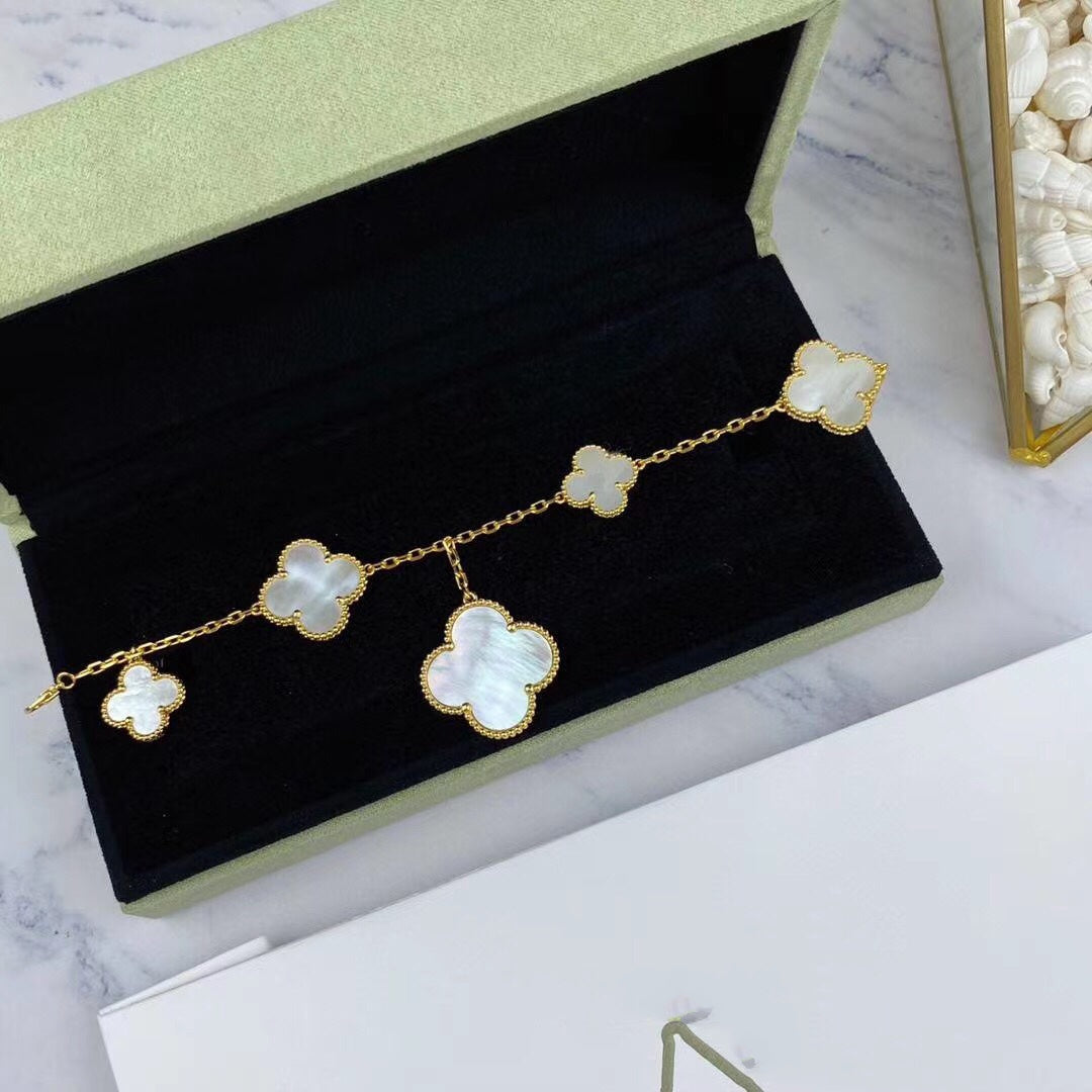 [Lumi Jewelry]MAGIC CLOVER MOP GOLD BRACELET 5 MOTIFS
