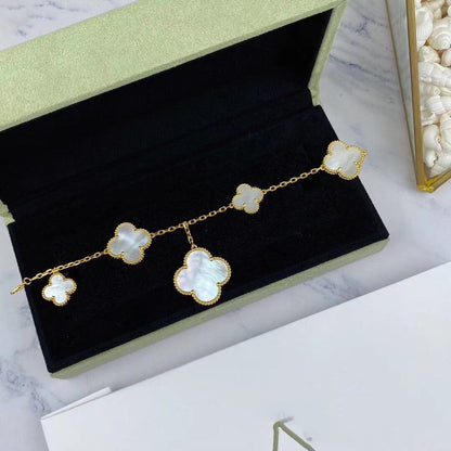 [Lumi Jewelry]MAGIC CLOVER MOP GOLD BRACELET 5 MOTIFS