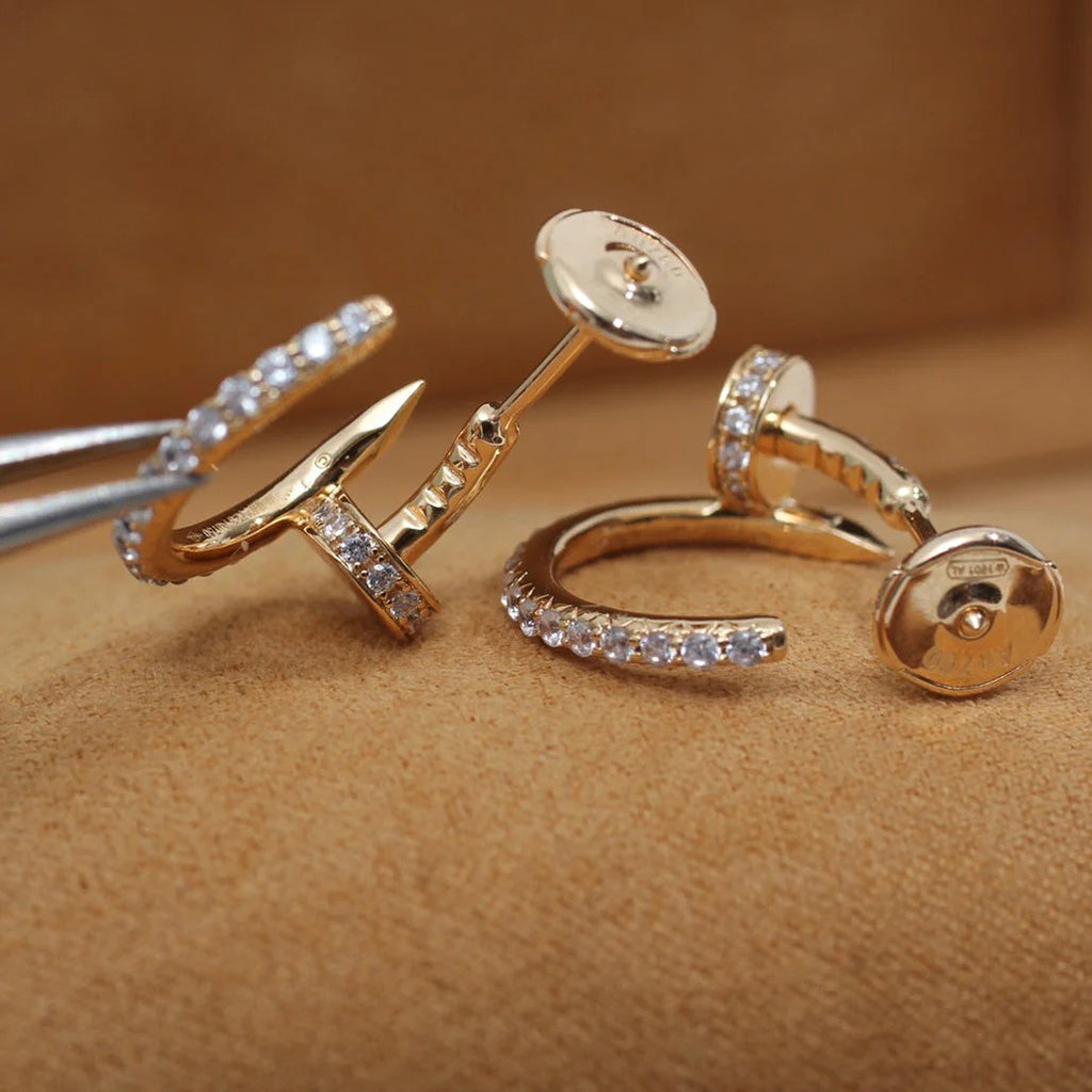[Lumi Jewelry]JUSTE FULL DIAMOND SMALL EARRINGS