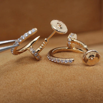[Lumi Jewelry]JUSTE FULL DIAMOND SMALL EARRINGS