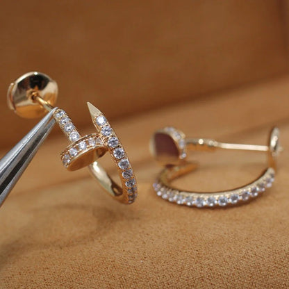 [Lumi Jewelry]JUSTE FULL DIAMOND SMALL EARRINGS