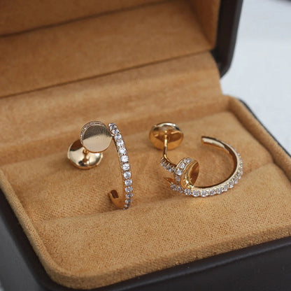 [Lumi Jewelry]JUSTE FULL DIAMOND SMALL EARRINGS