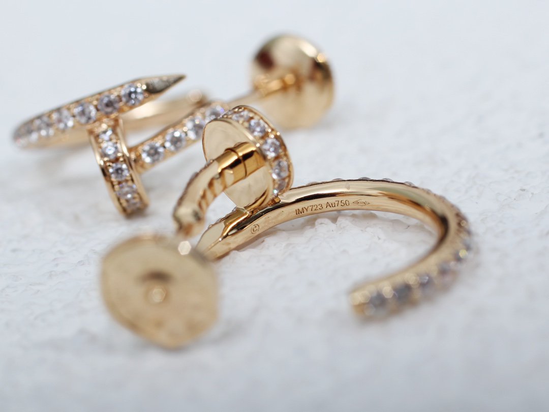 [Lumi Jewelry]JUSTE EARRINGS 12.75MM PINK GOLD DIAMOND