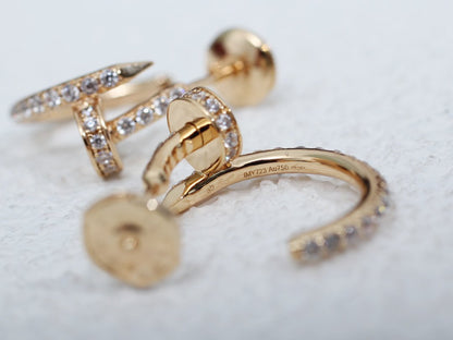 [Lumi Jewelry]JUSTE EARRINGS 12.75MM PINK GOLD DIAMOND