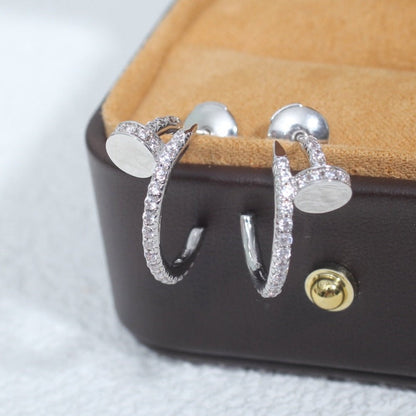 [Lumi Jewelry]JUSTE EARRINGS 12.75MM SILVER DIAMOND
