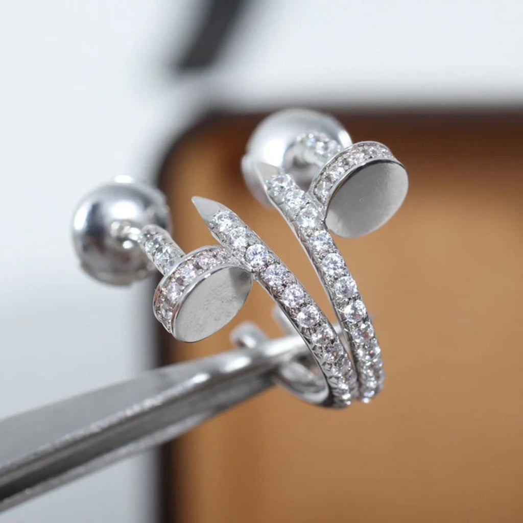 [Lumi Jewelry]JUSTE FULL DIAMOND SMALL EARRINGS