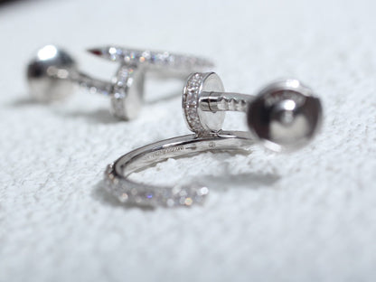 [Lumi Jewelry]JUSTE EARRINGS 12.75MM SILVER DIAMOND