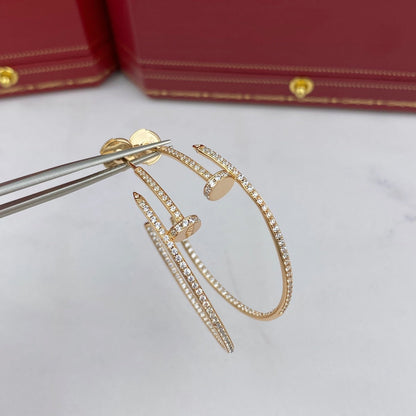 [Lumi Jewelry]JUSTE EARRINGS FULL DIAMONDS 1.8MM