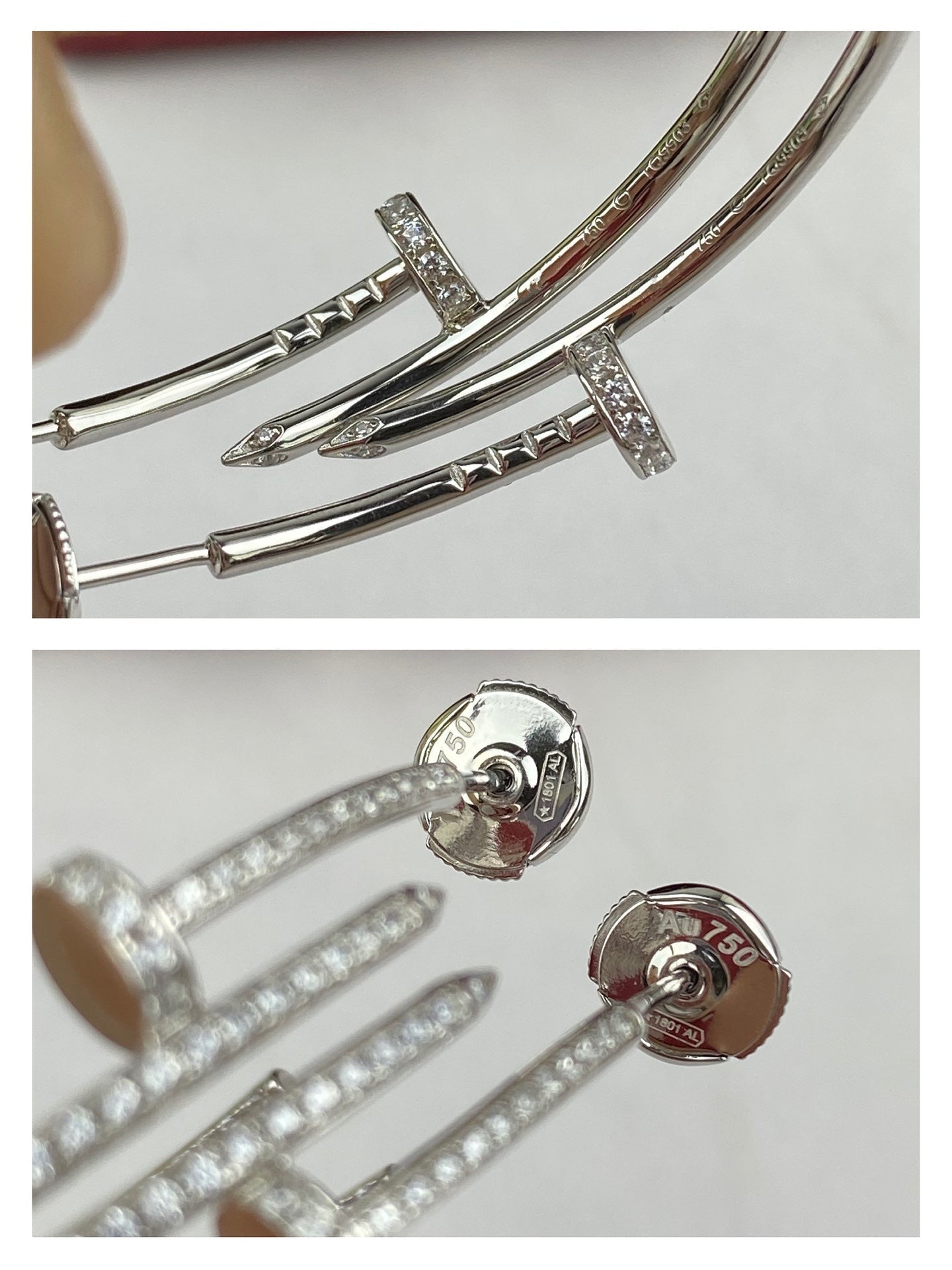 [Lumi Jewelry]JUSTE EARRINGS FULL DIAMONDS 1.8MM