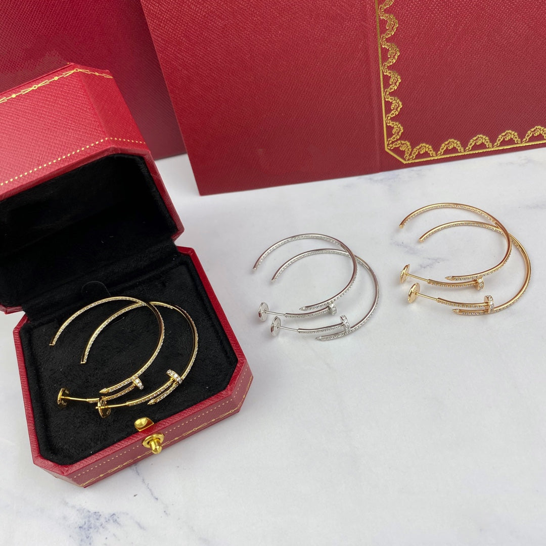 [Lumi Jewelry]JUSTE EARRINGS FULL DIAMONDS 1.8MM