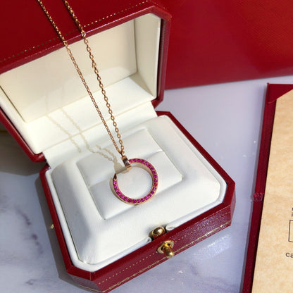[Lumi Jewelry]JUSTE NECKLACE RED FULL DIAMONDS