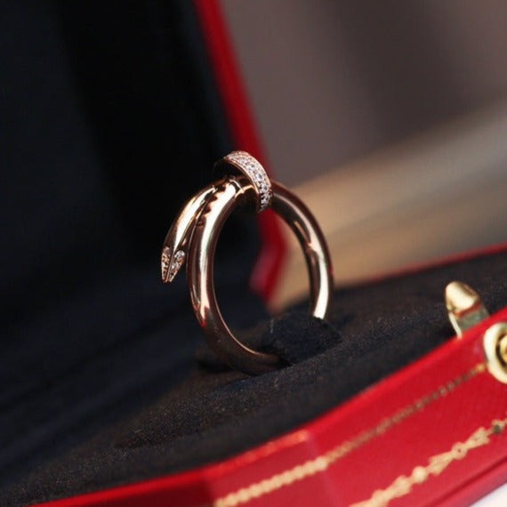 [Lumi Jewelry]JUSTE RING 2.65MM PINK GOLD DIAMOND