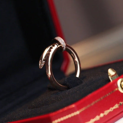 [Lumi Jewelry]JUSTE RING 2.65MM PINK GOLD DIAMOND