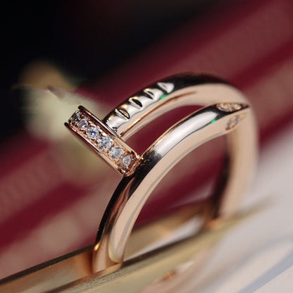 [Lumi Jewelry]JUSTE RING 2.65MM PINK GOLD DIAMOND