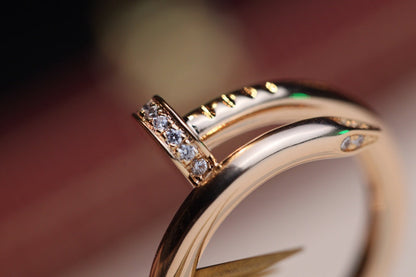 [Lumi Jewelry]JUSTE RING 2.65MM PINK GOLD DIAMOND