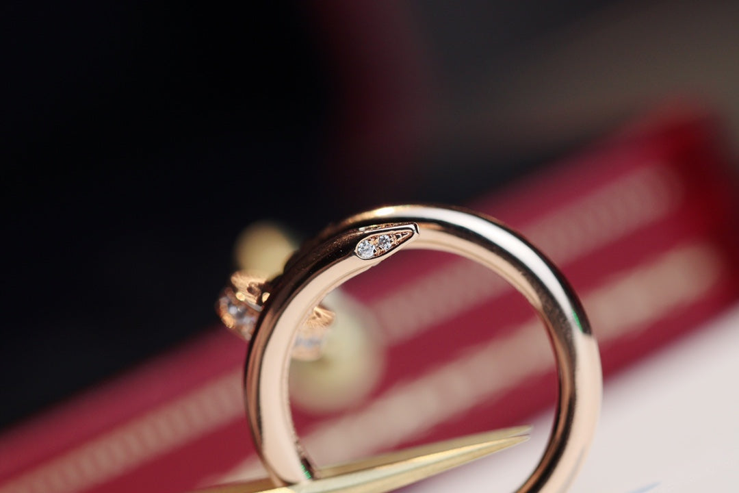 [Lumi Jewelry]JUSTE RING 2.65MM PINK GOLD DIAMOND