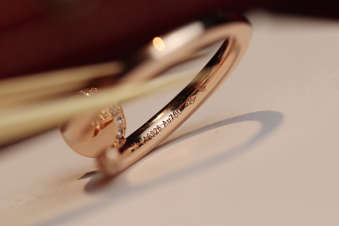 [Lumi Jewelry]JUSTE RING 2.65MM PINK GOLD DIAMOND