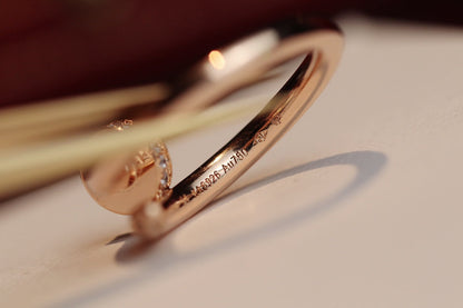 [Lumi Jewelry]JUSTE RING 2.65MM PINK GOLD DIAMOND