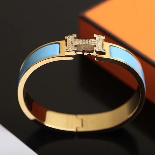 [Lumi Jewelry]H CLOUD BLUE BRACELET GOLD DIAMOND