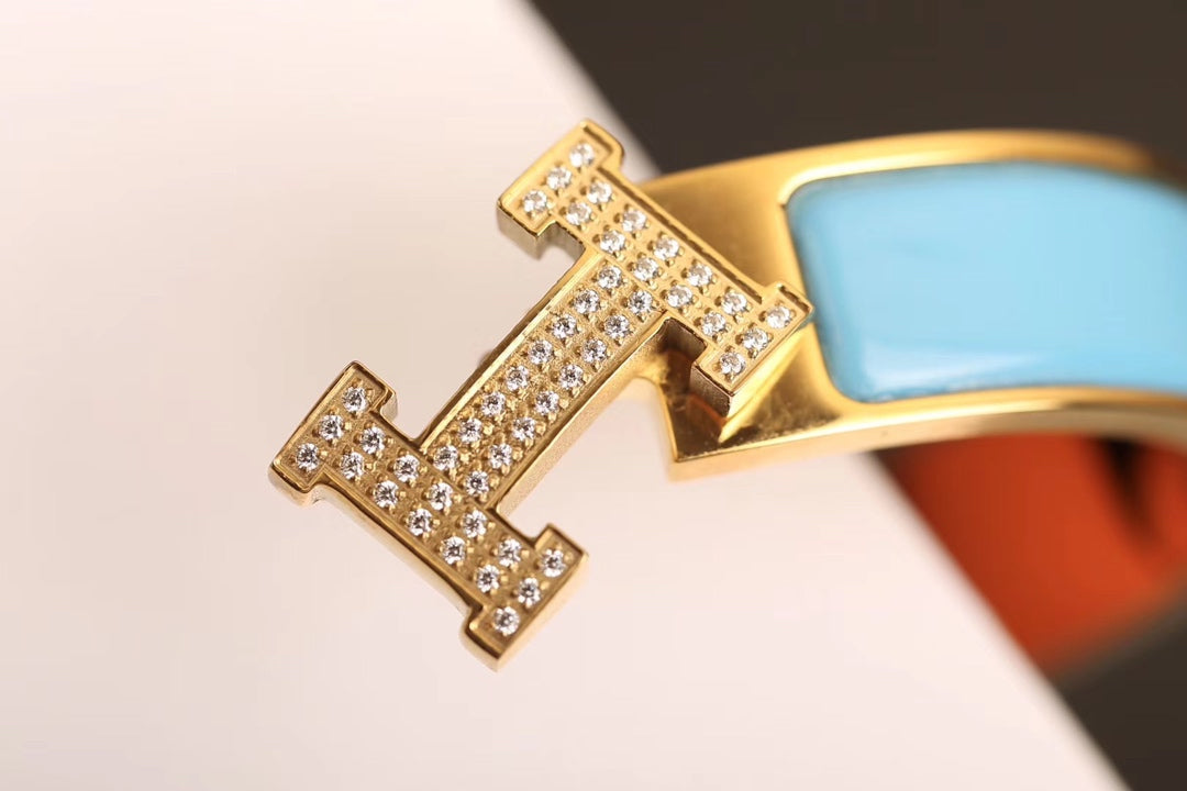 [Lumi Jewelry]H CLOUD BLUE BRACELET GOLD DIAMOND