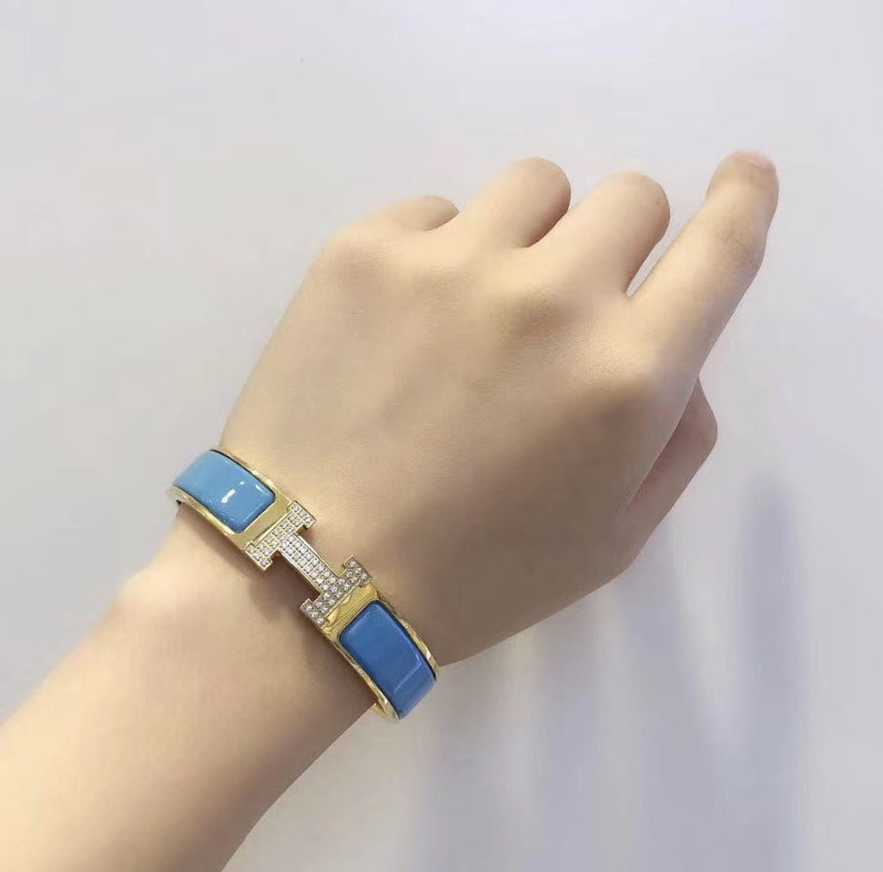[Lumi Jewelry]H CLOUD BLUE BRACELET GOLD DIAMOND