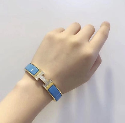 [Lumi Jewelry]H CLOUD BLUE BRACELET GOLD DIAMOND