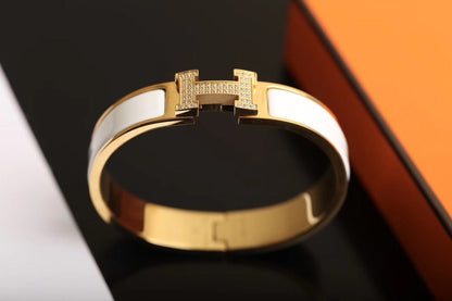 [Lumi Jewelry]H BRACELET GOLD DIAMOND