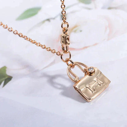 [Lumi Jewelry]AMULETTE PEDANT ROSE GOLD NECKLACE