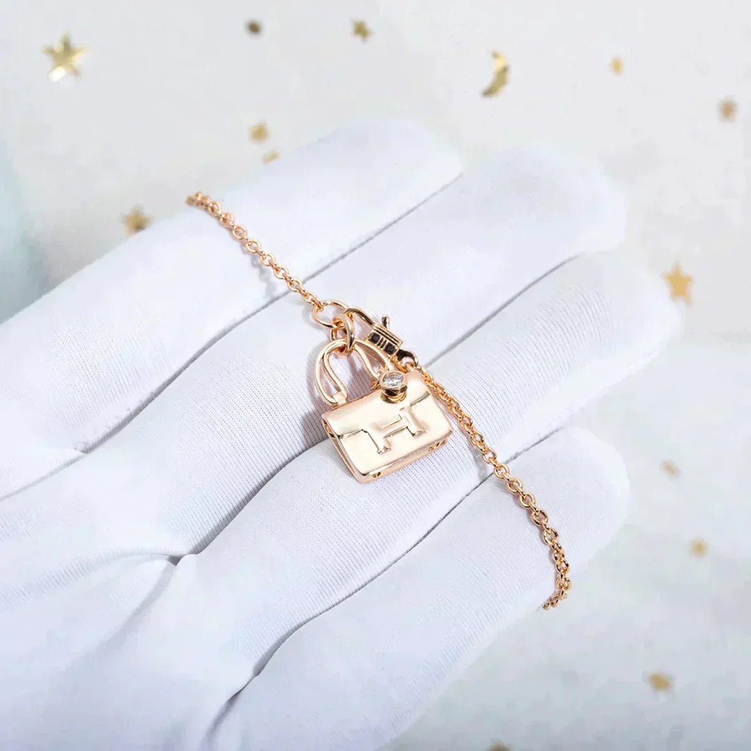 [Lumi Jewelry]AMULETTE PEDANT ROSE GOLD NECKLACE