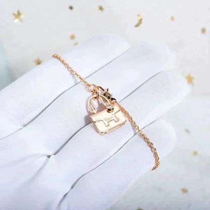 [Lumi Jewelry]AMULETTE PEDANT ROSE GOLD NECKLACE