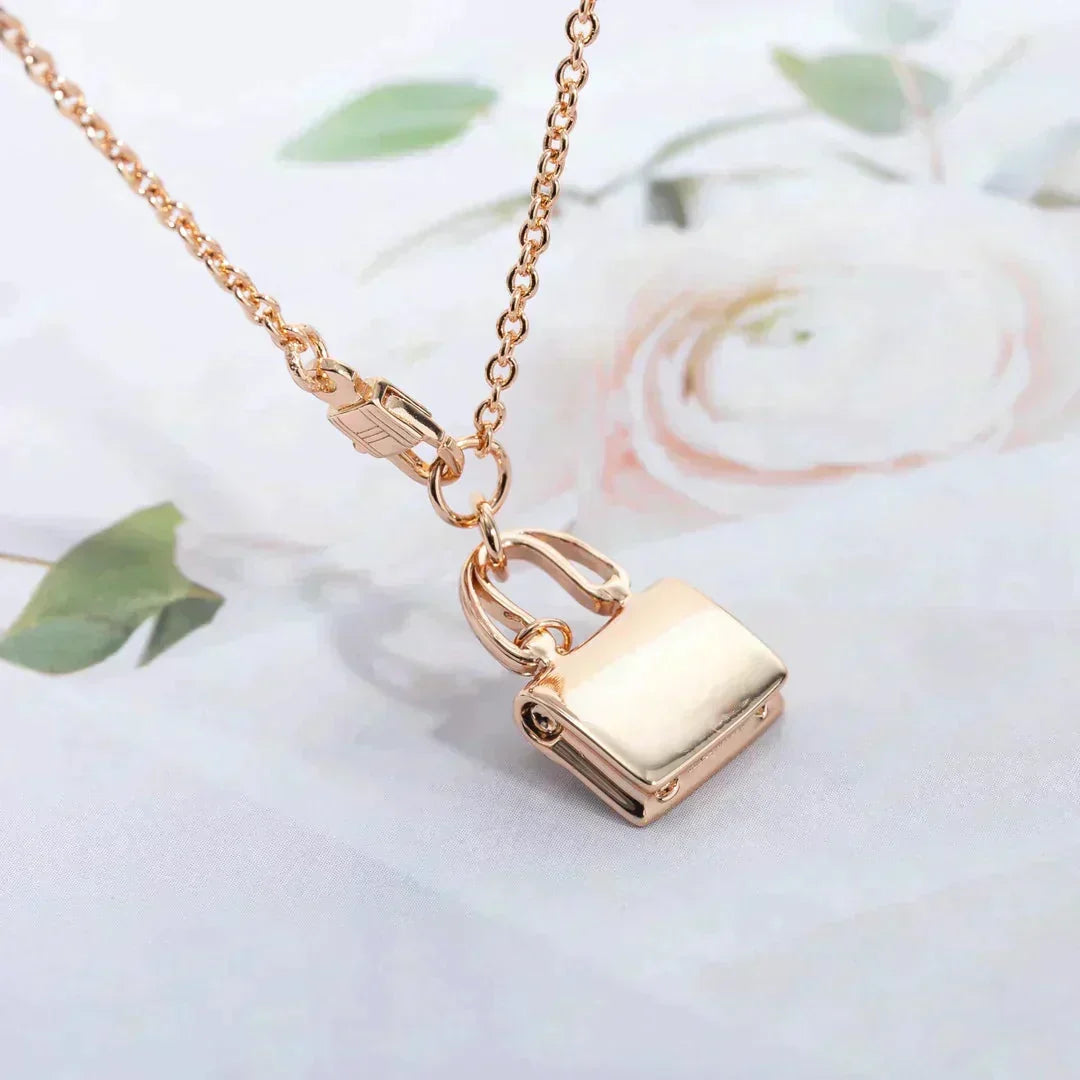 [Lumi Jewelry]AMULETTE PEDANT ROSE GOLD NECKLACE
